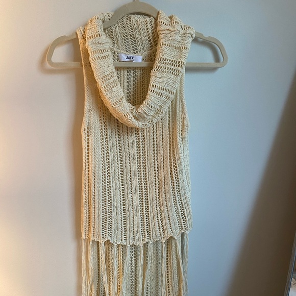 JACK by BB Dakota crocheted fringe top! - Picture 1 of 4